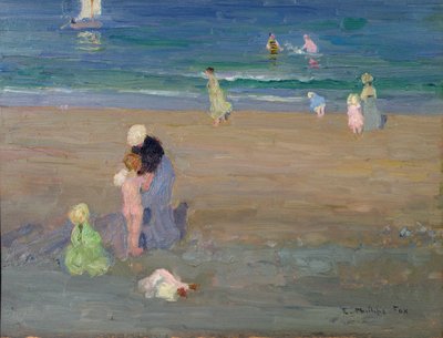 Der Strand, Trouville von Emmanuel Phillips Fox